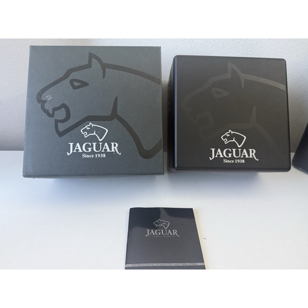Jaguar Watch Box Set Swiss Made Inner Outer Case w Booklet